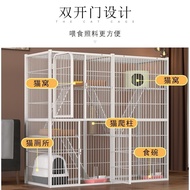 Cat cage Large Square Tube Cat Cage Cat House Cat Shelter Cat Villa Breeding Cage for Kittens and Ad