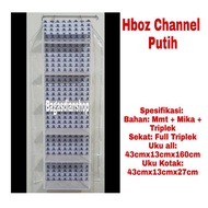 Jumbo Channel White Hanging Bag Rack with Zipper