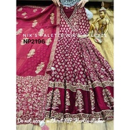 Red Anarkali gown