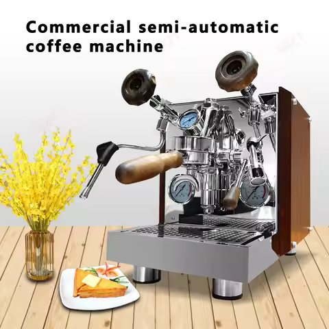 GZZT E61 Semi-automatic Espresso Coffee Machine 9Bar Rotary Pump 2.2L+1.2L Double Boiler Professiona