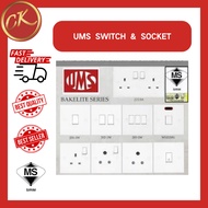 UMS SWITCH SOCKET 13A 1G 13A 2G 15A SWITCH/UNSWITCH 1G1W 2G1W 3G1W 4G1W