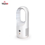 Thunlit Electric Bladeless Fan Rechargeable USB 2000mAh Silent Small Table Fan Strong Wind for Household or Office