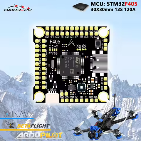 DAKEFPV F405 V3 FC 12S 100A / 120A Stack Betaflight Ardupilot INAV F4 Flight controller for FPV Free