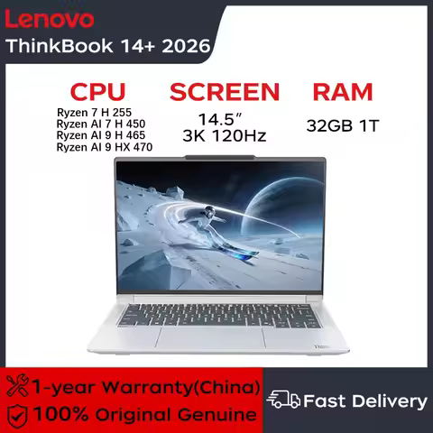 2026 Lenovo Thinkbook 14+ Laptop 14.5" 3K 120Hz R7 H255/R7 H450/R9 H465/R9 HX470 32GB DDR5 1TB SSD D