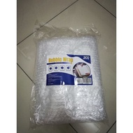 Parcel packaging with bubble wrap