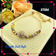 Bracelet Gelang Italy Diamond Gold Plated Cop 916