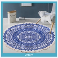 Round Bohemian Carpet Floor Carpet Round Nordic Carpet Modern Minimalist Carpet Woven Carpet Indian 