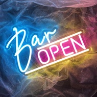 Tanda Neon Terbuka untuk Bar, Tanda Terbuka LED Boleh Dimalapkan untuk Hiasan Dinding, Tanda Bercaha