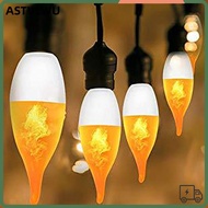 WUUSHMY LED Flame Light Bulbs, E14 E27 Plastic Candle Fire Light Bulb, Fashion 2W Chandelier Base Fl