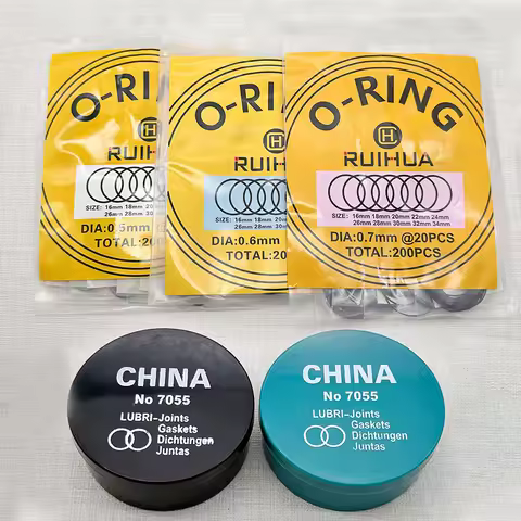 Waterproof and Oil-Resistant Sealant 200 O-Rings Watch Gaskets 0.5, 0.6, 0.7mm O-Rings for Waterproo