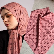 Kerudung VZ Monogram Voal Scarf/ Hijab Segi empat motif Vivizubedi / Jilbab Segi Empat Motif vivizub