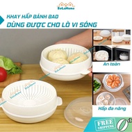 SoLaH 2-tier dumpling steamer, dumpling steamer, heat-resistant food steamer that can be used in the