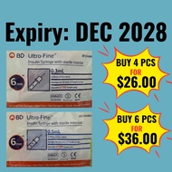 BD Ultra-Fine 31G x 6mm 3/10 CC 10's (324900) 1/2 CC 10'S (324901)