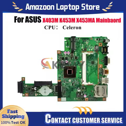 X453MA Laptop Motherboard For ASUS VivoBook X403M K453M X453MA X453M Notebook Mainboard With Celeron