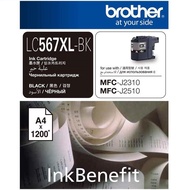 BROTHER LC-567XL BLACK CARTRIDGE FOR J2310, J2510 (up to 1200pg @5%) (LC567XLBK, LC567XL)LC-567XL-BK