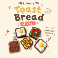 SG Seller | Toast Bread Clicker Keychain | Fidget Toy | Stress Relief Clicky