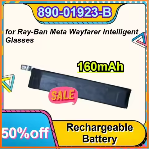 New High Durability Rechargeable Battery Model 890-01923-B Suitable for Ray-Ban Meta Wayfarer Intell