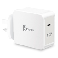 J5CREATE JUP1230F 30W PD USB-C WALL CHARGER [MICROSOFT LAPTOP/APPLE MACBOOK IPHONE ANDRIOD PHONE POW