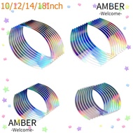 AMBER1 10/12/14/18" Wheel Rim Tape Body Reflective 16 Strips Motorcycle