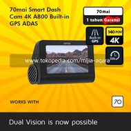 70 Mai 70mai A800 Dash cam DVR Car ADAS GPS 4K Dashcam 3840p
