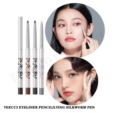VEECCI Eyeliner Pencil Lying Silkworm Pen Longlasting Non-smudge Automatically Rotate Eyeliner Pen W