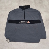 Ellesse men's windbreaker jacket, black and grey