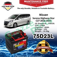 Münster Robust MF CMF 75D23 | 75D23L (60AH) Car Battery Bateri Kereta for Nissan Serena Highway Star