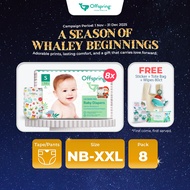 Offspring’s Limited Edition “Whaley Season'" Fashion Diapers Tape/Pants - NB/S/M/L/XL/XXL [8 Packs]