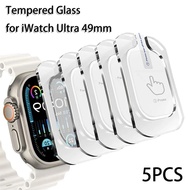 5PCS Tempered Glass For Apple Watch Ultra 2 49mm Anti-Scratch Screen Protector iWatch Ultra Seconds 