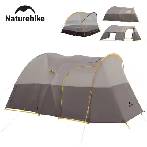 Naturehike KOTA6 Tunnel Tent 75D One Room One Living Room Large Space 4 SeasonTent Outdoor Travel Wa