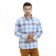 KEMEJA EIGER FLANEL X-WATTLE BIRU ORIGINAL