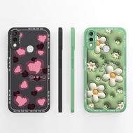 For Huawei Y7 Y7A Y7P Y7 Pro Casing Colorful Love Heart Sunflower Square Drop-Resistant Shockproof S