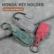Leather Key Cover Case Shell for Honda PCX PCX-160 PCX160 PCX160 ADV160 ADV 160 2 Buttons Motorcycle Remote Key Protector Holder Keychain accessories