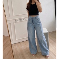 Fatoni.id Jeans Latest Korean Culottes Jeans Light highwaist-Baggy Jeans - Baggy Baggy Baggy Baggy J