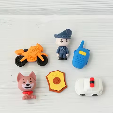 Qihao Detachable Cartoon Eraser Set Creative Stationery Supplies for Primary School Students Back-to