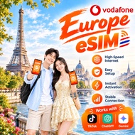 【Vantage】Europe eSIM | Vodafone Official eSIM |  Unlimited Data + Phone Number | Free Call Credit  E