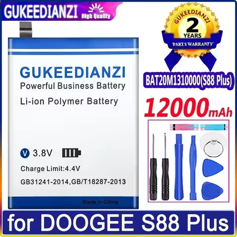 12000mAh S88 Pro Li-Ion BAT20M1310000 Phone Battery For Doogee S88 S88Pro S88Plus High Capacity