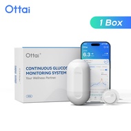Ottai CGM Kit เครื่องวัดระดับน้ำตาลในเลือดแบบต่อเนื่อง 1 เซ็นเซอร์ + 1 เครื่องส่งสัญญาณ ไม่ต้องจิ้มน