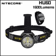 NITECORE HU60 USB Powered Elit Headlamp 1600 lumens Rechargeable with Remote Control Wristband Hard Light Headlight