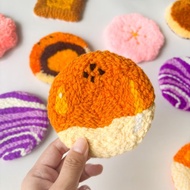 【LIJIE】戳戳繡杯墊/蛋黃酥/芋頭酥/櫻花酥