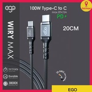 EGO Wiry Max 100W Type-C to C 充電線｜傳輸線｜電源線 (20CM)