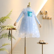 Baby Girl Dress Princess Elsa Dresses For Kids Gaun Budak Perempuan Princess Girls' Frozen Elsa Prin