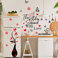 English Kitchen Quotation Wall Stickers Restaurant and Cafe Wall Cabinet Refrigerator Decorative Stickers