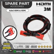 300CM Long Fiber Mesh HDMI Cable / 3m 3 Meter HDMI Male to HDMI Male High Quality !!