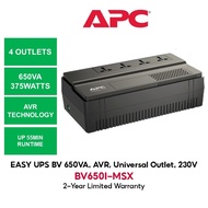 APC BV650I-MSX Easy UPS Backup Battery BV 650VA, Universal Outlet, 230V with AVR Automatic Voltage S