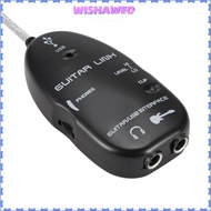 WISHAWEO Guitar to USB Cable, White/Black With Software CD​ ​USB Guitar Interface, Convenient 1M Len