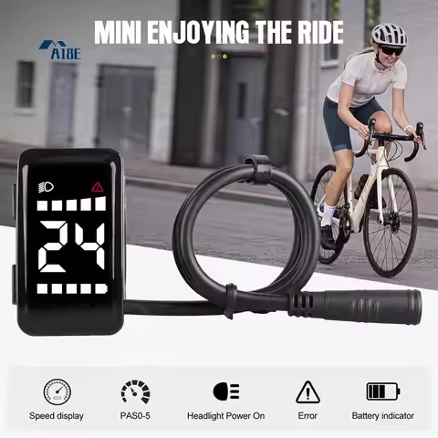 A18E-Ebike Intelligent LCD Display DZ40 Mini Ebike Screen Waterproof Electric Bike Meter For BAFANG 