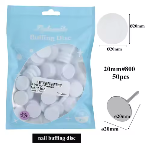 20/25mm 50pcs/Bag Nail Buffing Disc Polishing Sanding Paper No Metal Disk Electric Nail Drill Bits M