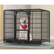(Type 1) Black Powder Coated Slat Dog Kennel for Large Dogs Available in 2 Sizes 80x54x76cm and 96x6