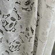 Chiffon Hollow Embroidered Fabric White Embroidered Fabric Clothing Fabric
